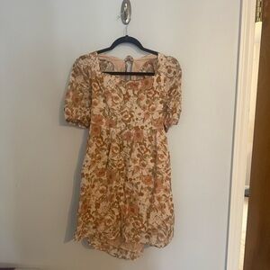 Vici Floral Mini Dress Extra Large Puff Sleeves Extra Large